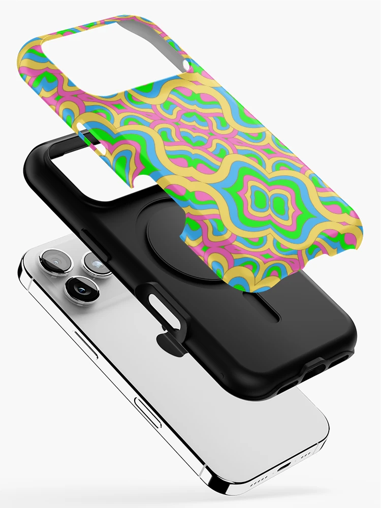 Thumbnail 2 of 4, iPhone Case, Retro Abstract Pattern designed and sold by P9Designs.