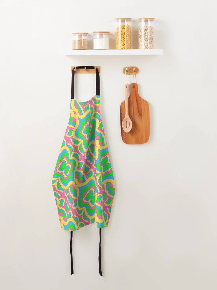 Thumbnail 4 of 6, Apron, Retro Abstract Pattern designed and sold by P9Designs.