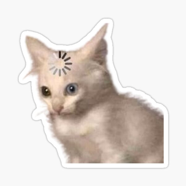 Artikel-Vorschau von verwirrter Ladekatzenaufkleber, designt und verkauft von StickerBia.