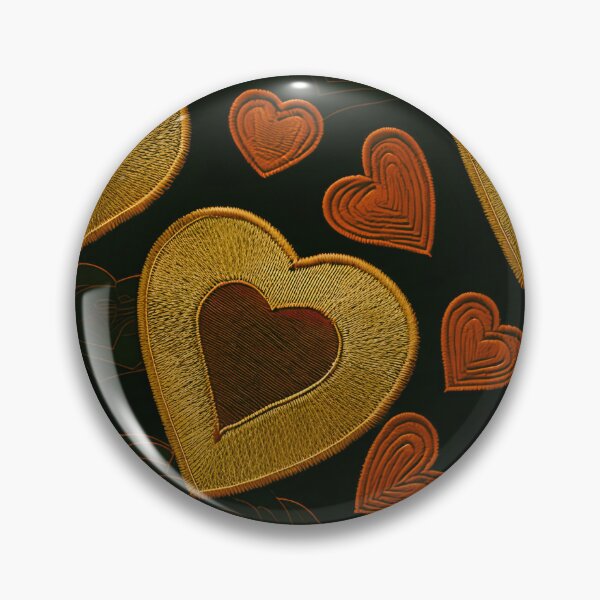 Item preview, Everyheart golder hearts Embroidered Pattern 21_S40 designed and sold by CreArtorium.