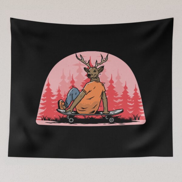 Item preview, Deer Sitting on Skateboard designed and sold by Digital-Galore.