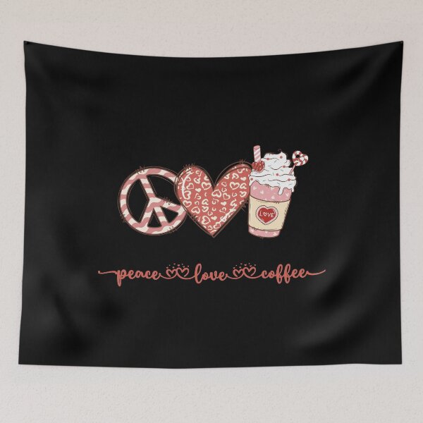 Item preview, Peace Love Coffee designed and sold by Harmatija Studio.