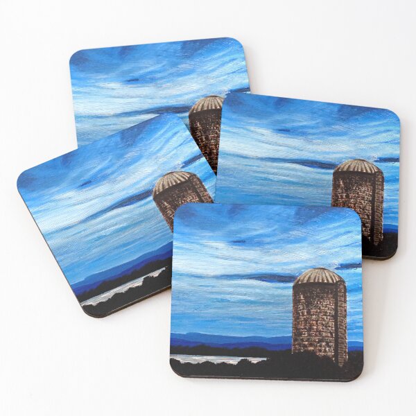 Item preview, Blue evening landscape - Original Art designed and sold by HBBArtShop.