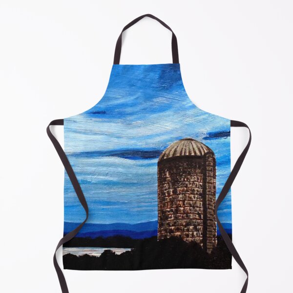 Item preview, Blue evening landscape - Original Art designed and sold by HBBArtShop.