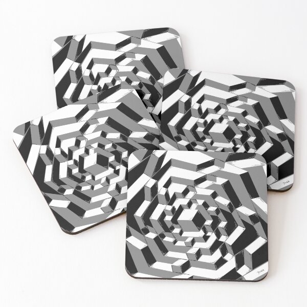 Item preview, Geometric abstract, black and white designed and sold by TreeEgg.