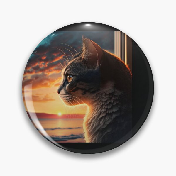 Item preview,  Cat Watching Sunset Scene designed and sold by MaRa ★★★★★.