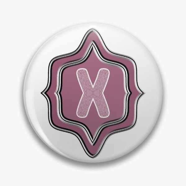Item preview, Letter X in purple in a wonderful frame of black and silver. designed and sold by storefunnypets.