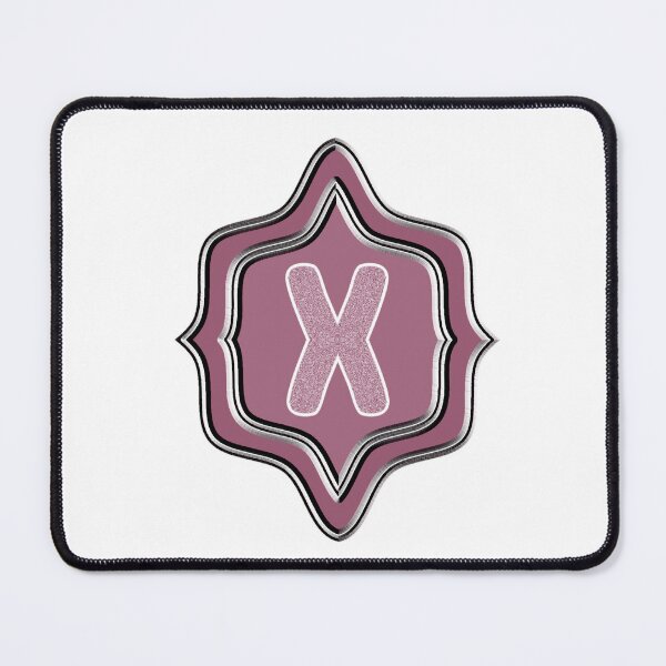 Item preview, Letter X in purple in a wonderful frame of black and silver. designed and sold by storefunnypets.