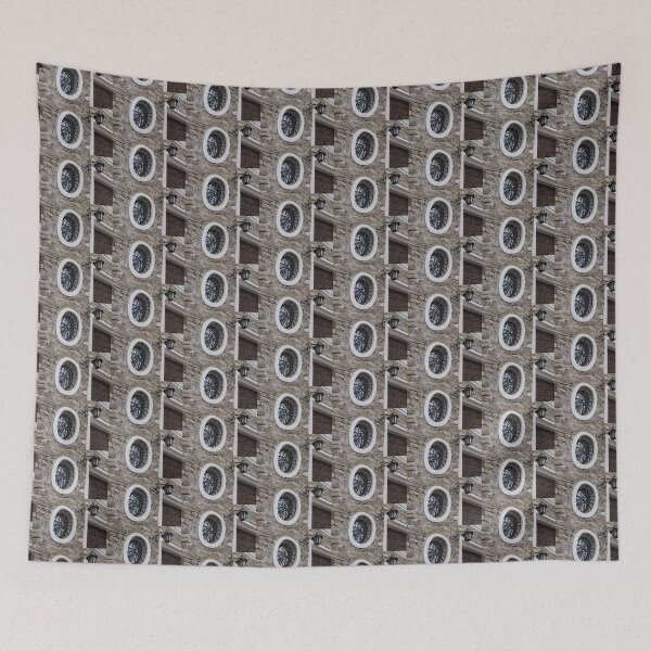 Item preview, Oval Window Reflections - High Garden Wall and Gate designed and sold by Georgia Mizuleva.