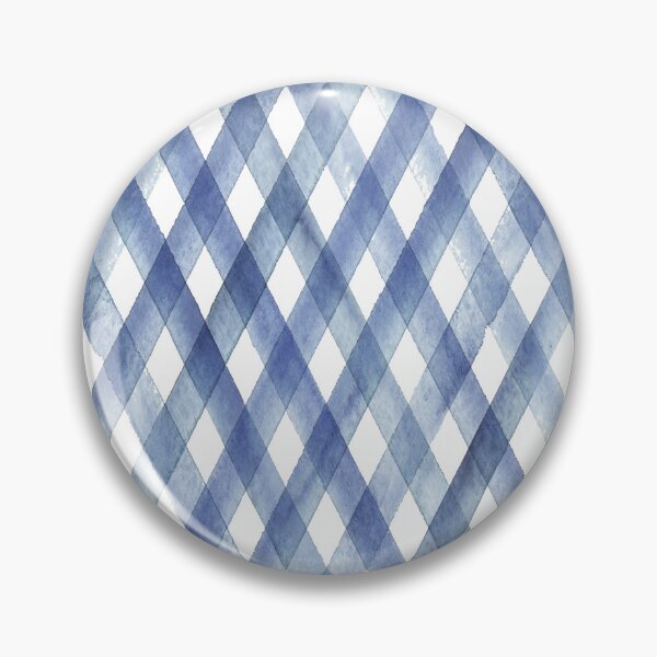 Item preview, Watercolor diagonal stripe plaid seamless pattern. Blue stripes on white background designed and sold by olgersart.