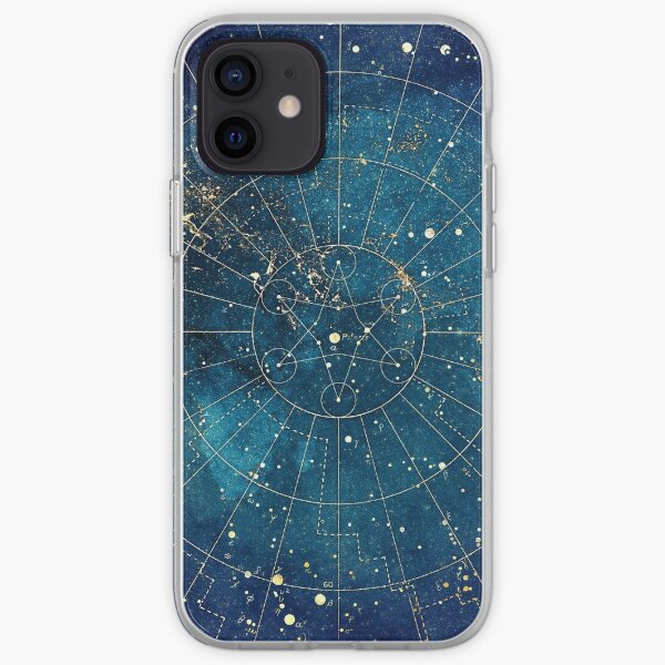 vu de l'espace. Une forme géométrique sacrée en forme d'étoile se trouve au centre Coque souple iPhone