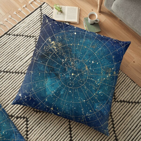 Star Map :: City Lights Floor Pillow