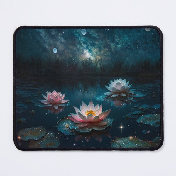 Item preview, Lotuses on a Lake designed and sold by ArtMadeByAI.