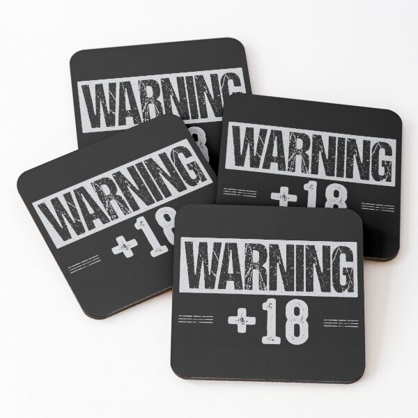 Item preview, Warning +18 | Funny Plus 18 Warning Sign designed and sold by Qudkin.