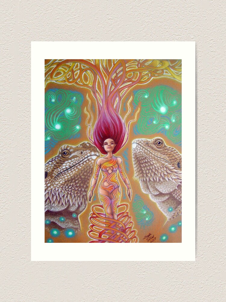 Thumbnail 2 of 3, Art Print, Dragon's Call designed and sold by AngelaDeRiso.