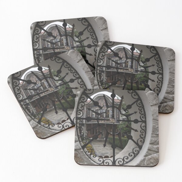 Item preview, Elliptic View - Beautiful Home Through a Fence Window designed and sold by Georgia Mizuleva.