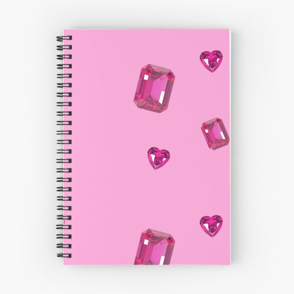 Item preview, pink bedazzled gems heart shaped realistic sticker set designed and sold by Creative Brat Design Studio.