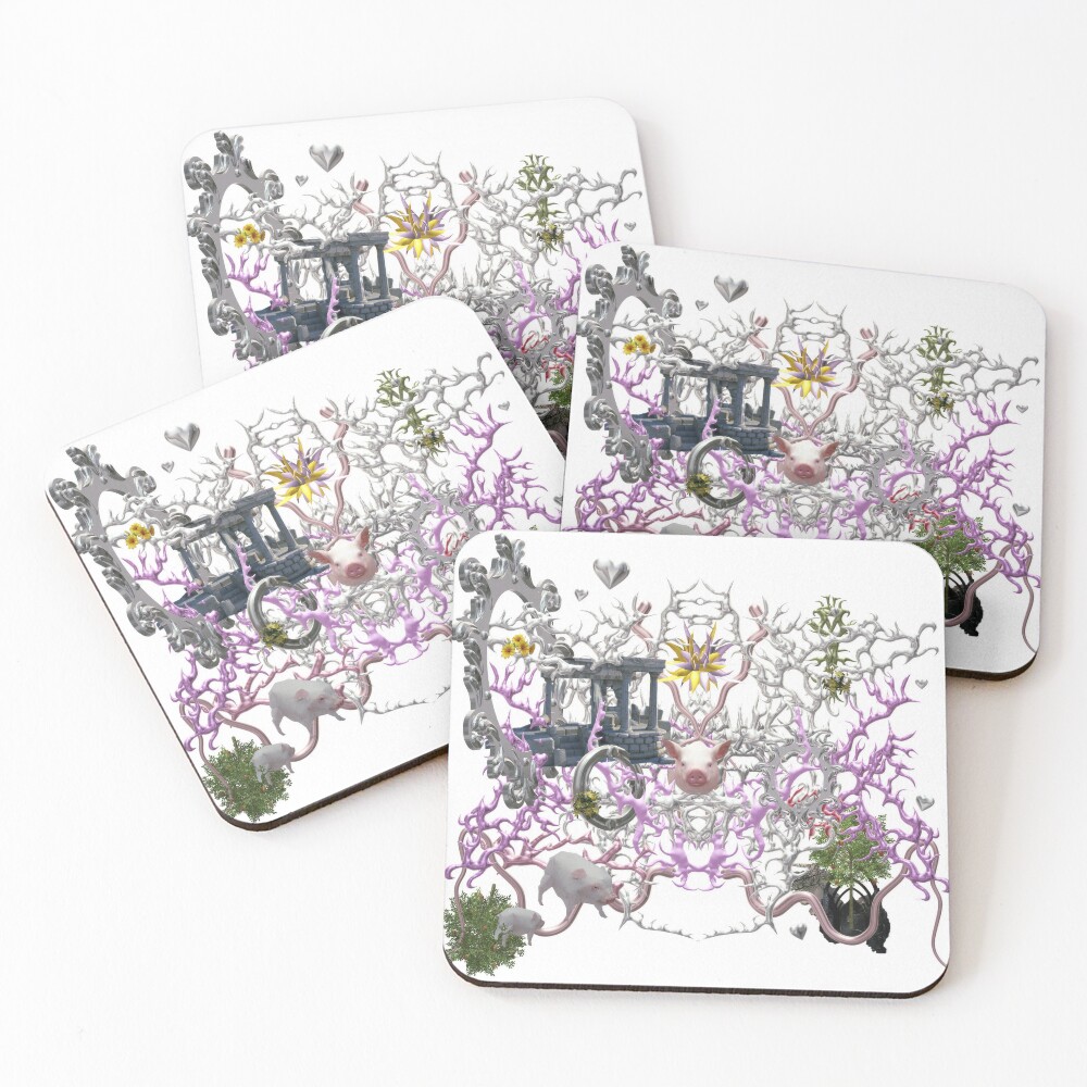 Item preview, Coasters (Set of 4) designed and sold by Virtual Pig Claw  (ˆ(oo)ˆ).