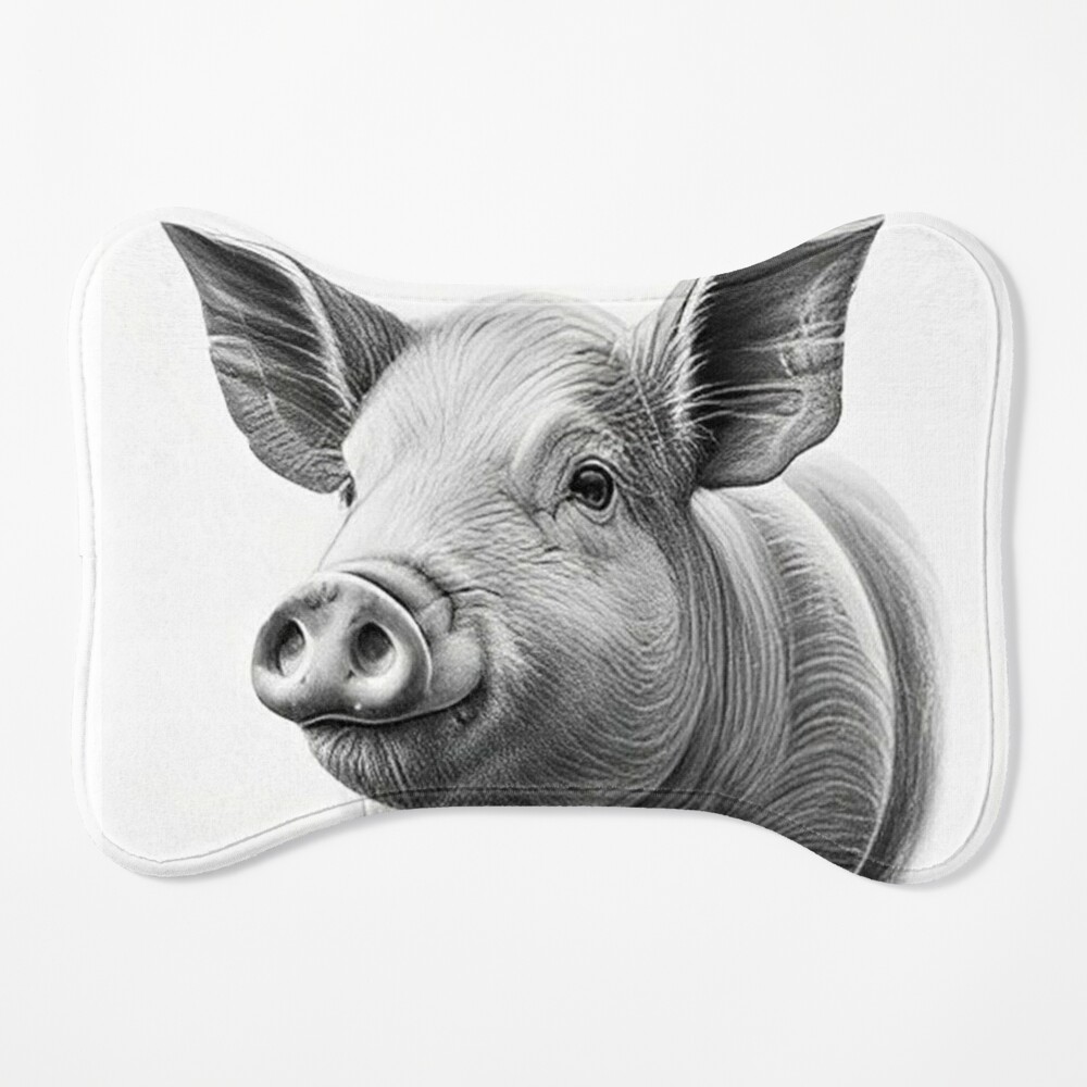 Cute pig drawing for kids room decor on Craiyon