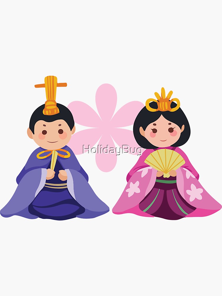 "Hina Matsuri Dolls " Sticker for Sale by HolidayBug | Redbubble