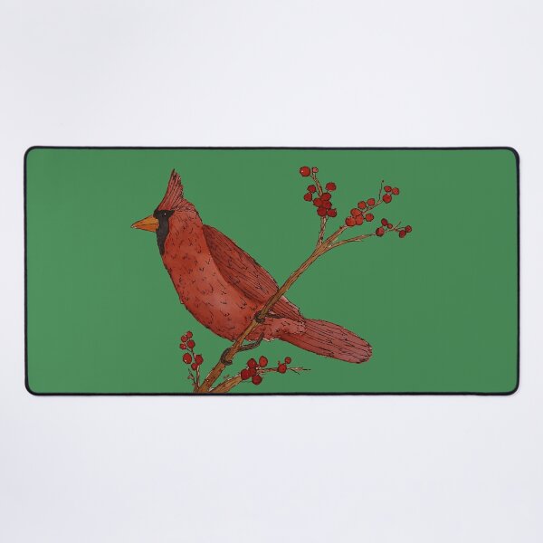 Item preview, Ink and Wash Cardinal on Green designed and sold by WallaceColor.