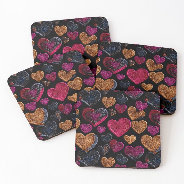 Item preview, Copy of Everyheart golder hearts Embroidered Pattern 22_S40 designed and sold by CreArtorium.