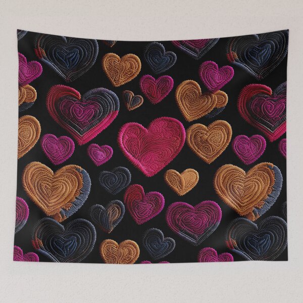Item preview, Copy of Everyheart golder hearts Embroidered Pattern 22_S40 designed and sold by CreArtorium.