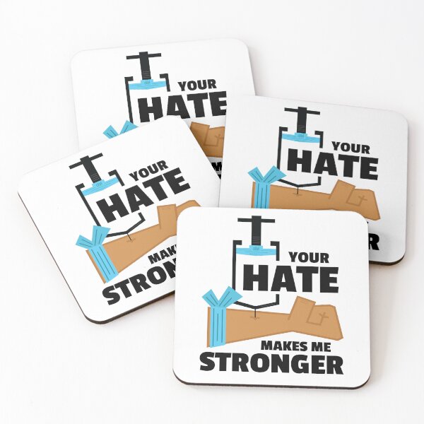 Item preview, Your Hate Makes Me Stronger. Hate Shot In The Arm. Hate Fuel Injection Vaccine Infusion Quote Dark designed and sold by doseofwin.