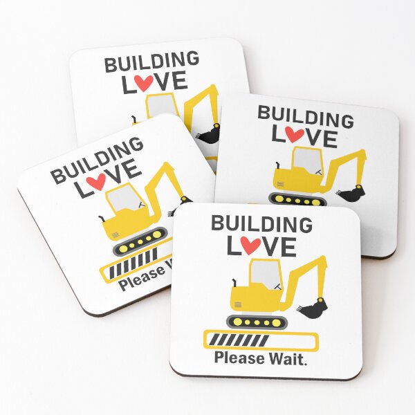 Item preview, Building Love, please wait, Valentine for Girlfriend or Boyfriend designed and sold by Sunnyhova.