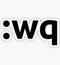 Pegatina Command :WQ - Cool Ubuntu Linux Sticker T-Shirt Pillow