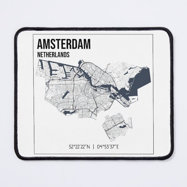 Item preview, Amsterdam - minimalistic map of the capital city of Netherlands designed and sold by jnt1981.