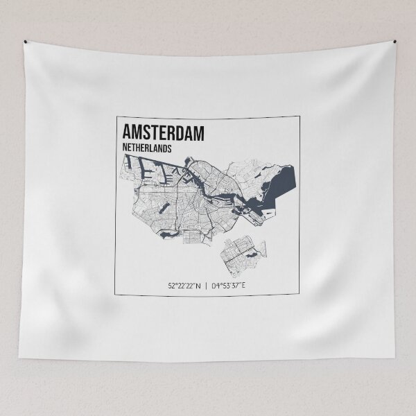 Item preview, Amsterdam - minimalistic map of the capital city of Netherlands designed and sold by jnt1981.