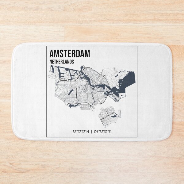 Item preview, Amsterdam - minimalistic map of the capital city of Netherlands designed and sold by jnt1981.