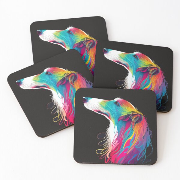 Item preview,  Colorful-Coated Borzoi designed and sold by moroccan-stret.
