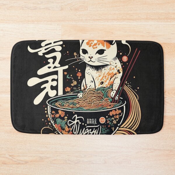Item preview, Copy of Copy of cat with japanese noodle soup designed and sold by moroccan-stret.