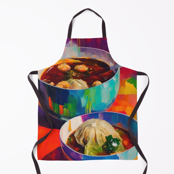 Item preview, Soup with Dumplings, Colourful Food Composition designed and sold by FewBits.