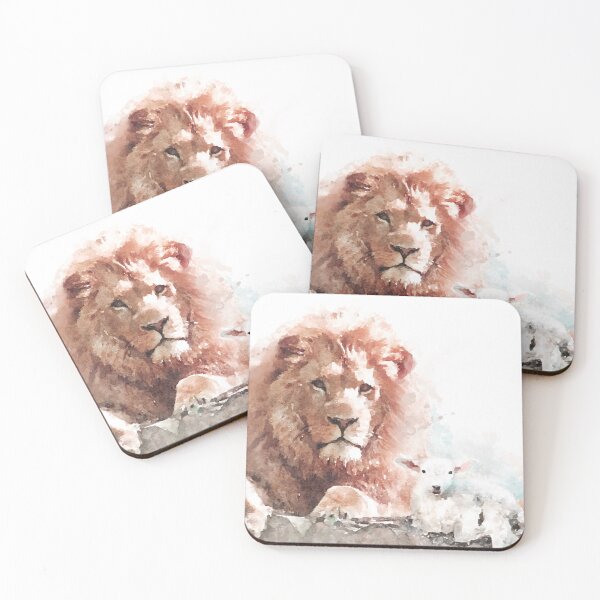 Item preview, lion and lamb designed and sold by LINARAandCO.