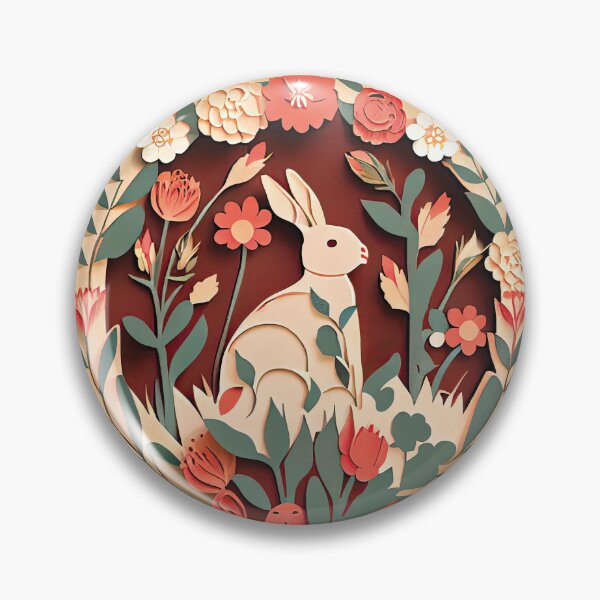 Item preview, Papercut Rabbit and Flowers designed and sold by PearBird.