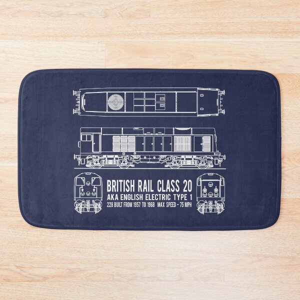 Item preview, British Rail Class 20 English Electric Type 1 Diesel Locomotive Train Blueprint Diagram Gift designed and sold by Maljonic.