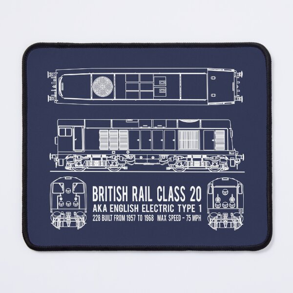Item preview, British Rail Class 20 English Electric Type 1 Diesel Locomotive Train Blueprint Diagram Gift designed and sold by Maljonic.