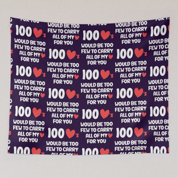 Item preview, 100 hearts, Valentine for Girlfriend or Boyfriend designed and sold by Sunnyhova.