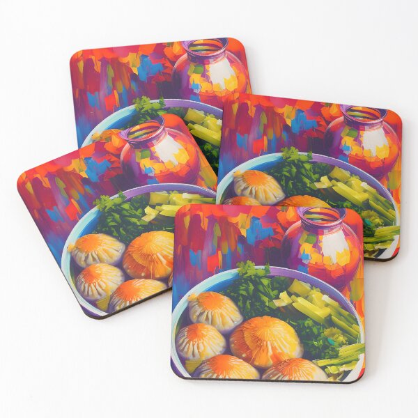 Item preview, Soup with Wontons, Colourful Food Composition designed and sold by FewBits.