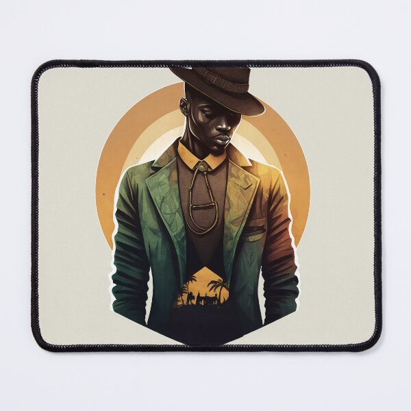 Item preview, Black man wearing a jacket designed and sold by LaVilleNouvelle.