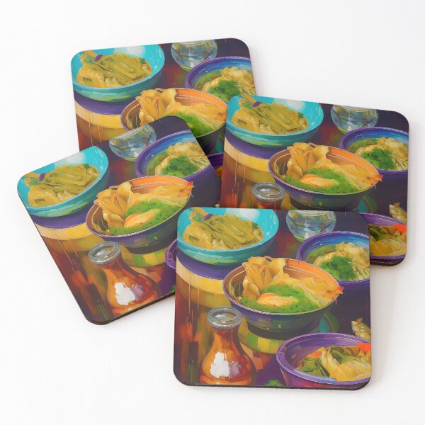 Item preview, Asian Feast, Colourful Food Composition designed and sold by FewBits.