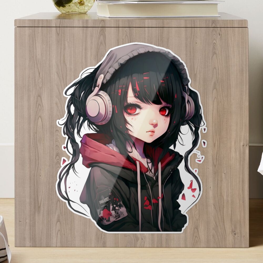 Can't Talk, Gaming - Cute Anime Girl Gamer Design - Gaming - Sticker