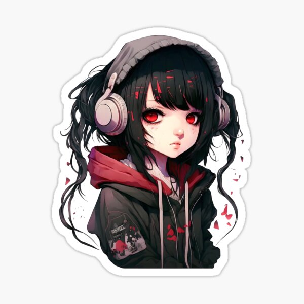 Dark EGirl Anime Aesthetic Hoodie - Aesthetic Clothes Shop