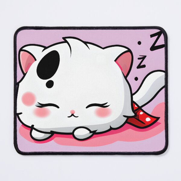 Item preview, Adorable Sleeping Cartoon Kitten designed and sold by Poetic Patterns Studio.