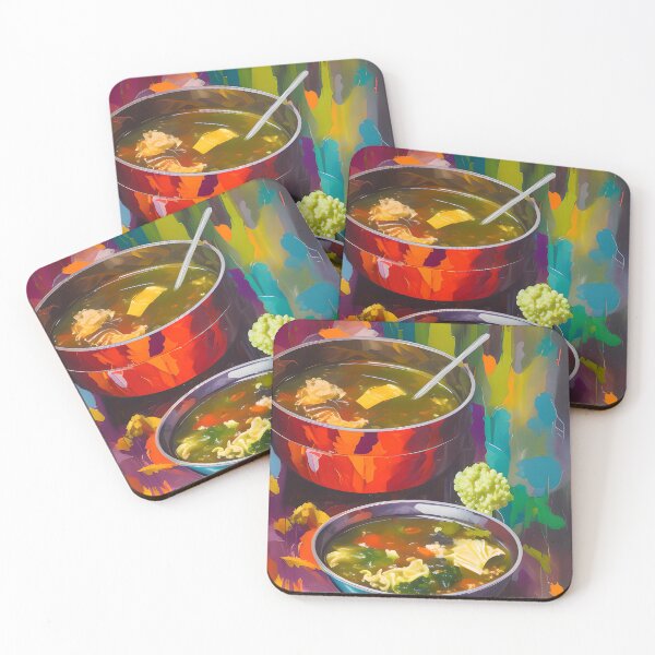 Item preview, Sumo Miso Soup, Colourful Food Composition designed and sold by FewBits.