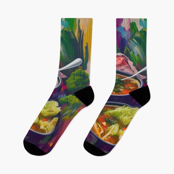 Item preview, Kimchi Stew in Bowls, Colourful Food Composition designed and sold by FewBits.