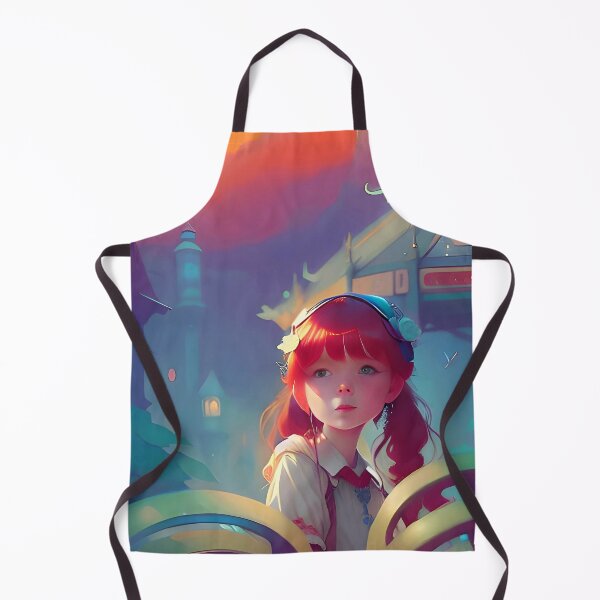 Item preview, Little ginger girl in a magical garden designed and sold by Kawaii Girl.